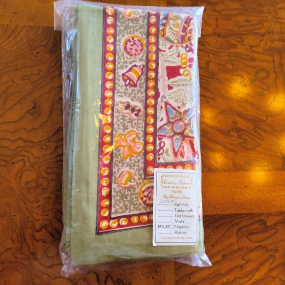 Couleur Nature Noel Table Runner and 6 Matching Napkins, NWT - Picture 11 of 12